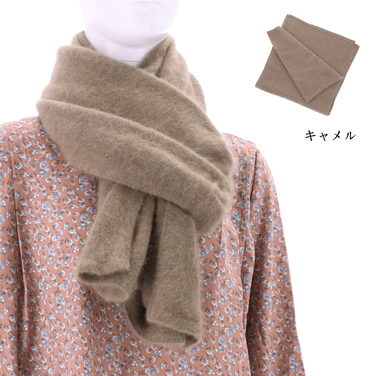 ストール チャイニーズラクーン ファー 100％ ニット マフラー 毛100