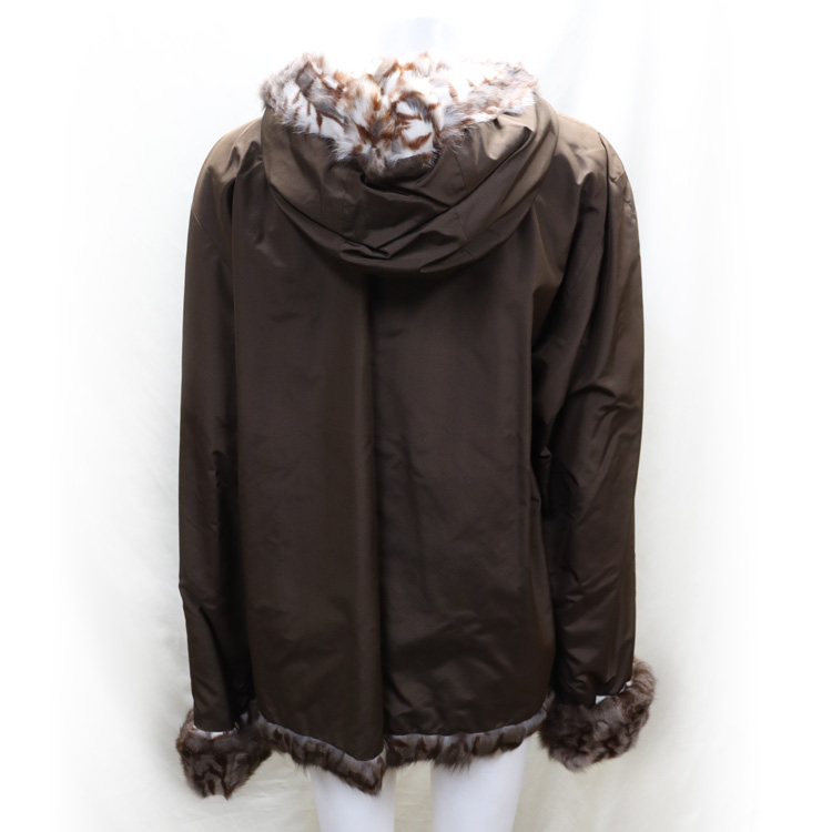 スキレル リス リバーシブル ファー ジャケット ブラウン レディース