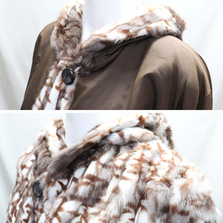 スキレル リス リバーシブル ファー ジャケット ブラウン レディース