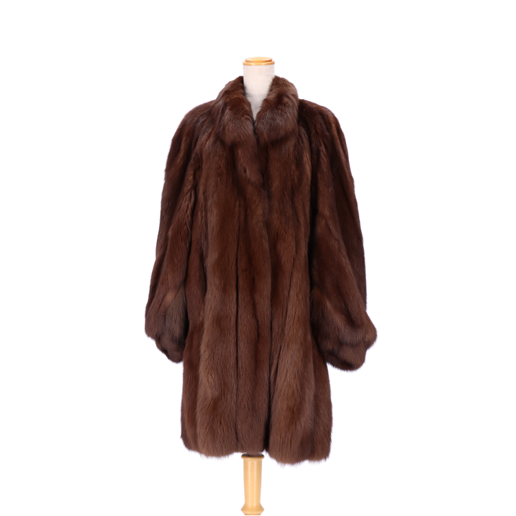 Noble　fur　カラテアンセーブル　毛皮　ロングコート　ブラウン 華美になりすぎない上品な雰囲気☆ノーブルな表情毛皮の王様