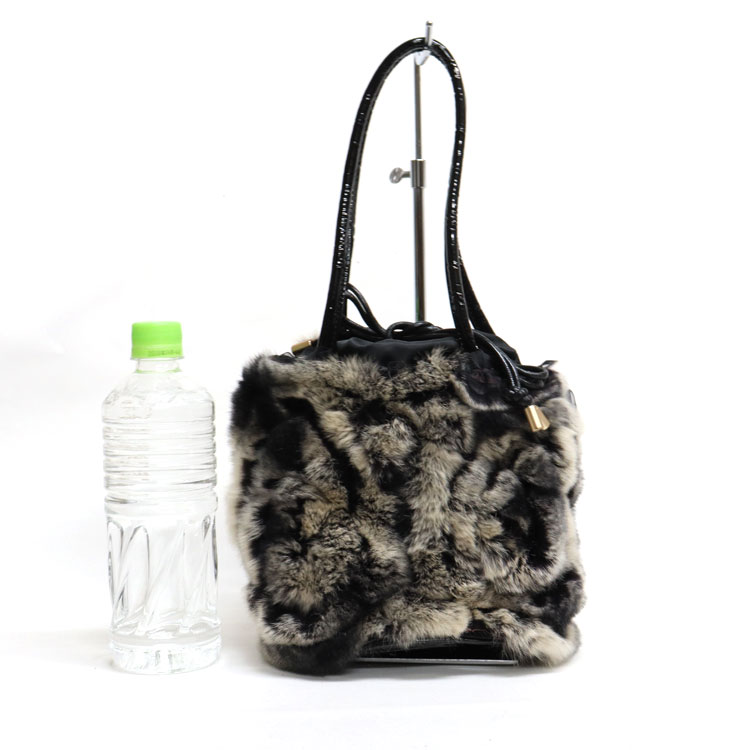 レッキスラビット ファー トートバッグ ハンドバッグ ミニバッグ
