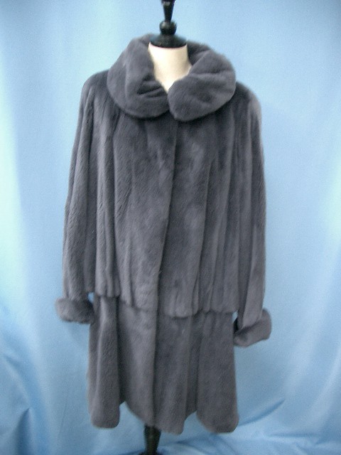 ミンク ファー コート パープルグレー : エルベートブルーレーベル