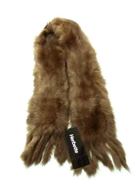 セーブル 編み込み ファー マフラー ダークブラウン 爆買 : エルベート