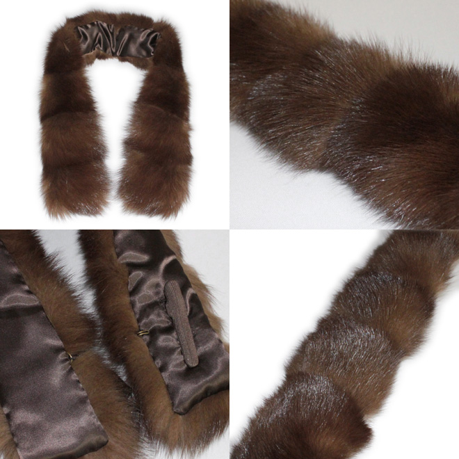 セーブル ファー マフラー ブラウン : エルベートブルーレーベル