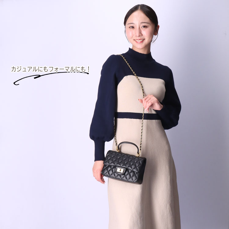 Dior キルティングレザー ミニバッグ レッドパウダー&ブラシ付き