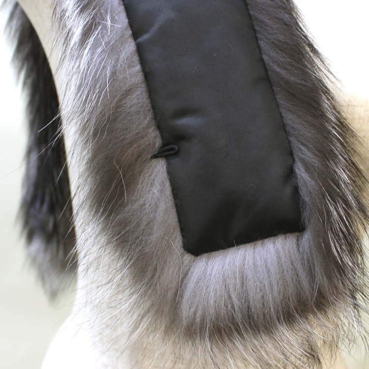 シルバーフォックス ファー マフラー ナチュラル ゴールド レディース