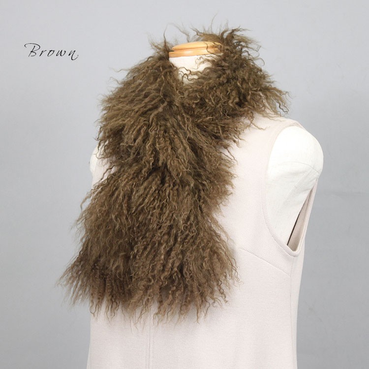 チベット ラム ファー マフラー : エルベートブルーレーベル - 通販