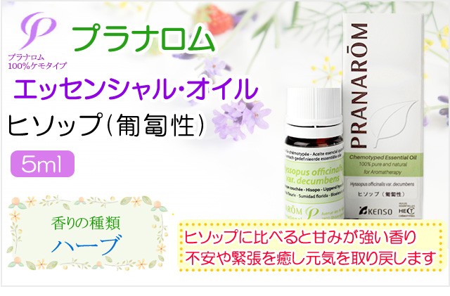 プラナロム ヒソップ（匍匐性） 5ml 送料無料 ［ヒソップ（葡匐性