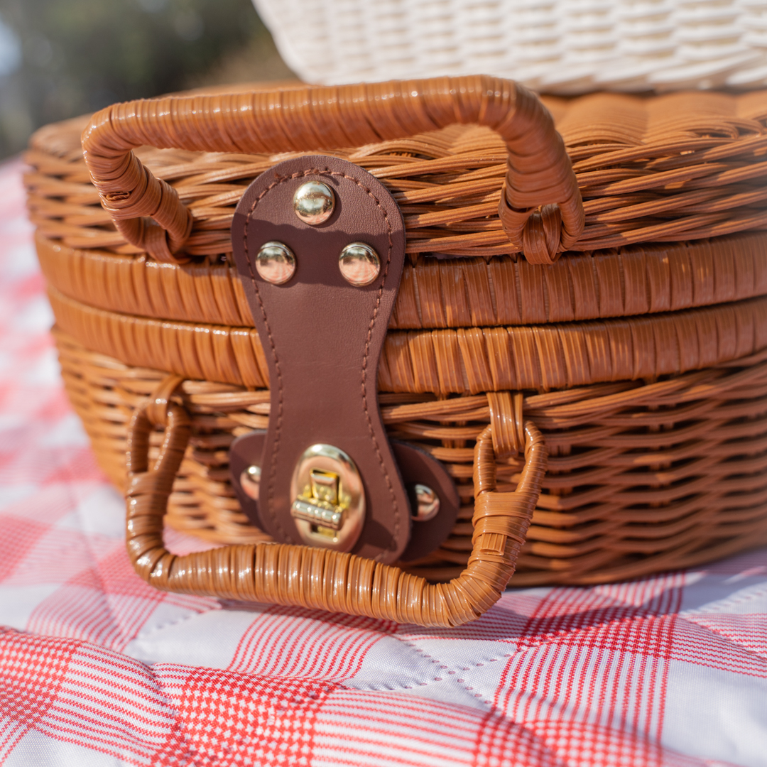 SWAG GEAR ラウンドピクニックバスケット 高さ26×横幅21×奥行12cm PP