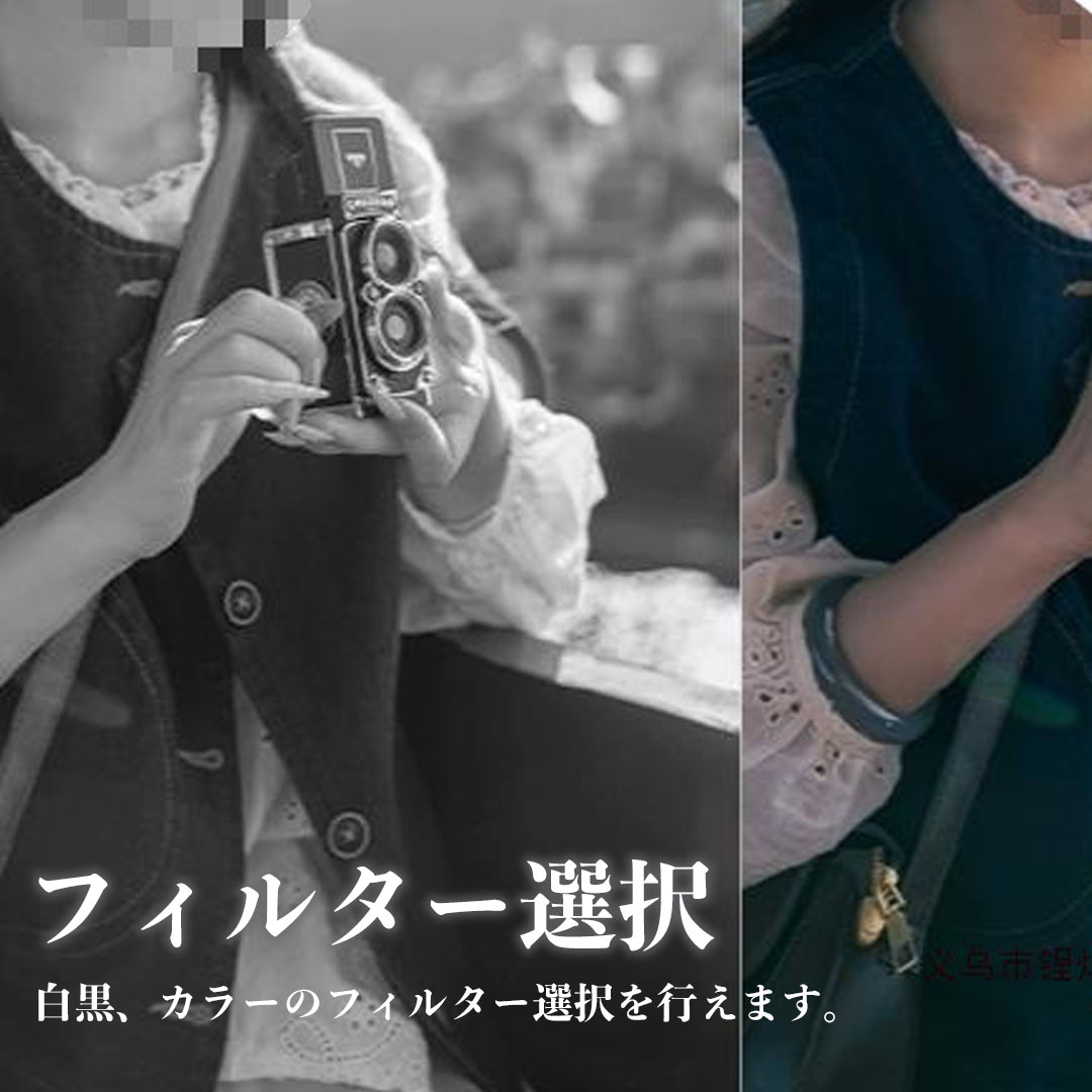 CHUZHAO ヴィンテージミニデジタルカメラ ポータブルTLRスタイルの