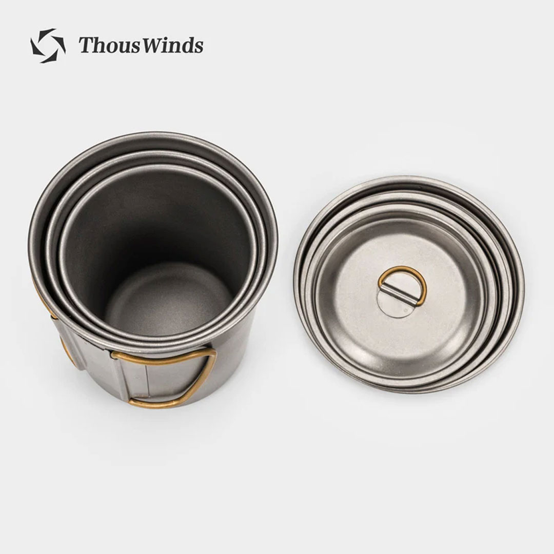 正規代理店 ThousWindsチタン製シングルカップ 蓋付 マグカップ