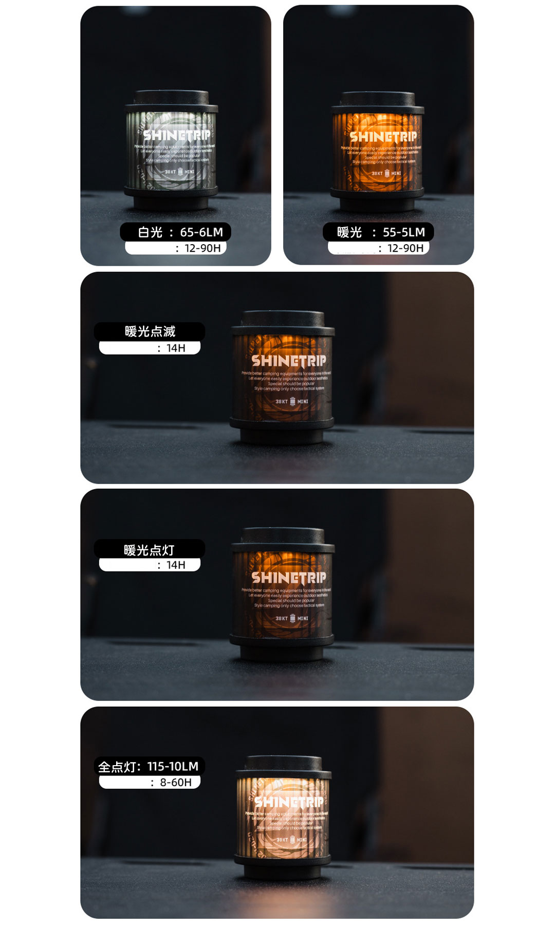 SWAG GEAR 回転式キャンプランタン 充電式 LEDランタン 調光機能