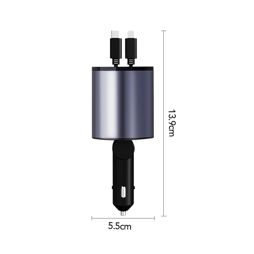 SWAG GEAR 爆買シガーソケット USB-C 巻き取り 4in1車載充電器 60W 4台