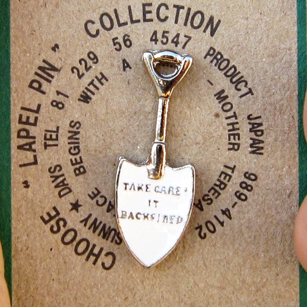 レターパックプラス対応 ラベルピン シャベル バナナ Thank you アイス