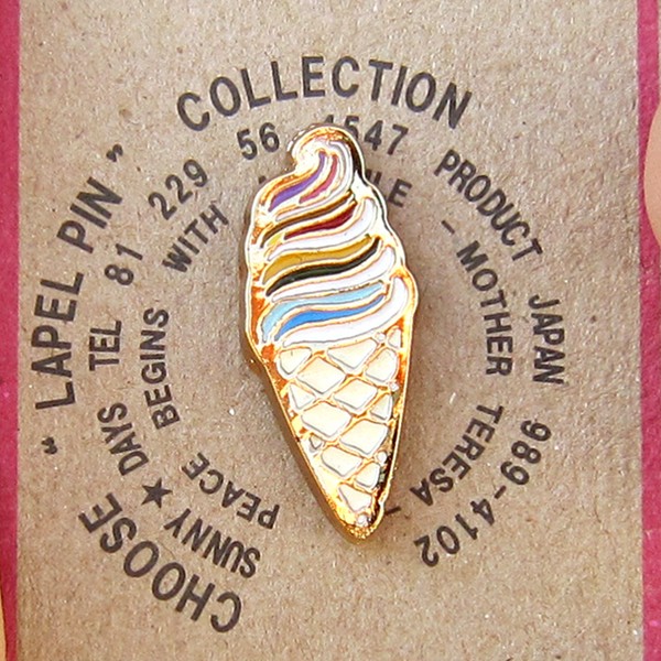 レターパックプラス対応 ラベルピン シャベル バナナ Thank you アイス