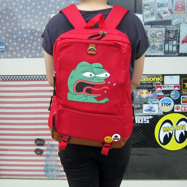 カエルのペペ バックパック レッド 赤色 Pepe the Frog カエルのpepe