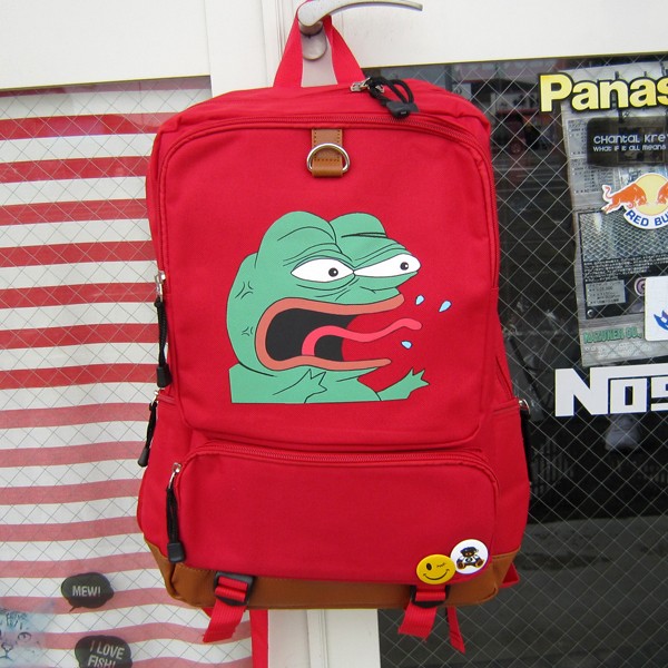 カエルのペペ バックパック レッド 赤色 Pepe the Frog カエルのpepe