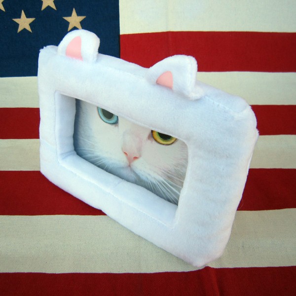 レターパックプラス対応 にゃんにゃんフレーム シロネコ フォト