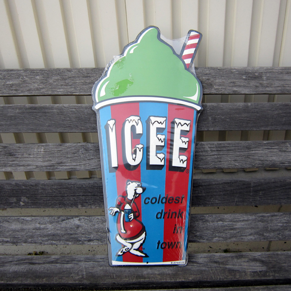 ICEE アイシー エンボスメタルサイン グリーン オレンジ ブルー