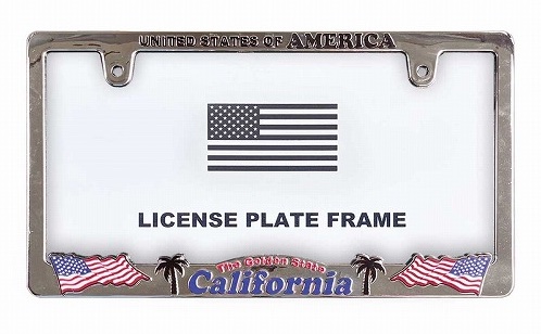 US FLAG ライセンス プレート ナンバーフレーム USフラッグ 星条旗 新