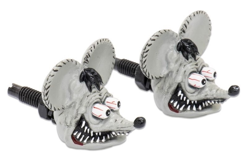 レターパックプラス対応 RAT FINK ラットフィンク ライセンスボルト フィギュア カー用品 カーアクセサリー 車外アクセサリー ナンバープレートボルト 目立つ | RAT FINK | 01