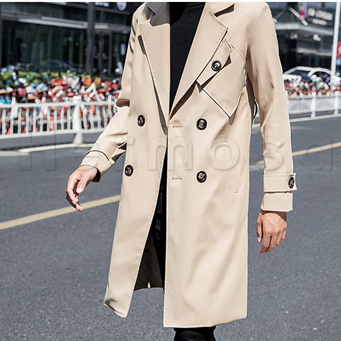 男性用 春秋 メンズ 紳士 ビジネス 無地 トレンチコート カジュアル