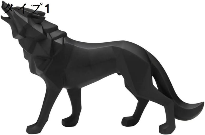 狼 フィギュア 現代彫刻デスク装飾 タイプ オブジェ 室内 記念日 誕生日 おきもの 置物 モダン 樹脂像 狼の彫像 樹脂工芸品 動物 F｜hermosa2017｜02