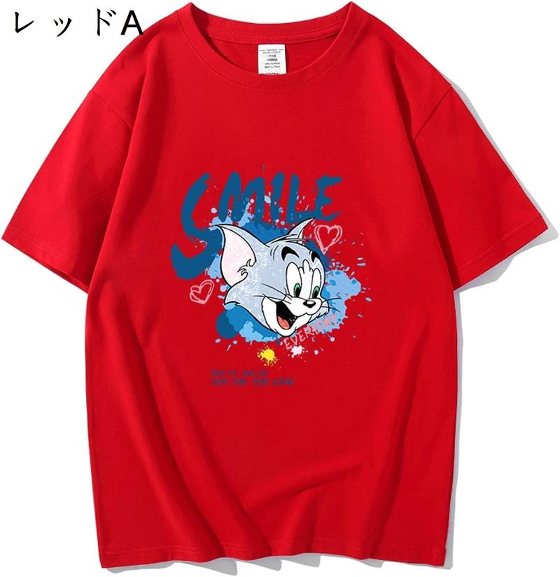 Tシャツ メンズ レディース 半袖 夏 無地 丸首 ゆったり 綿 おしゃれ tシャツ 大きいサイズ ...