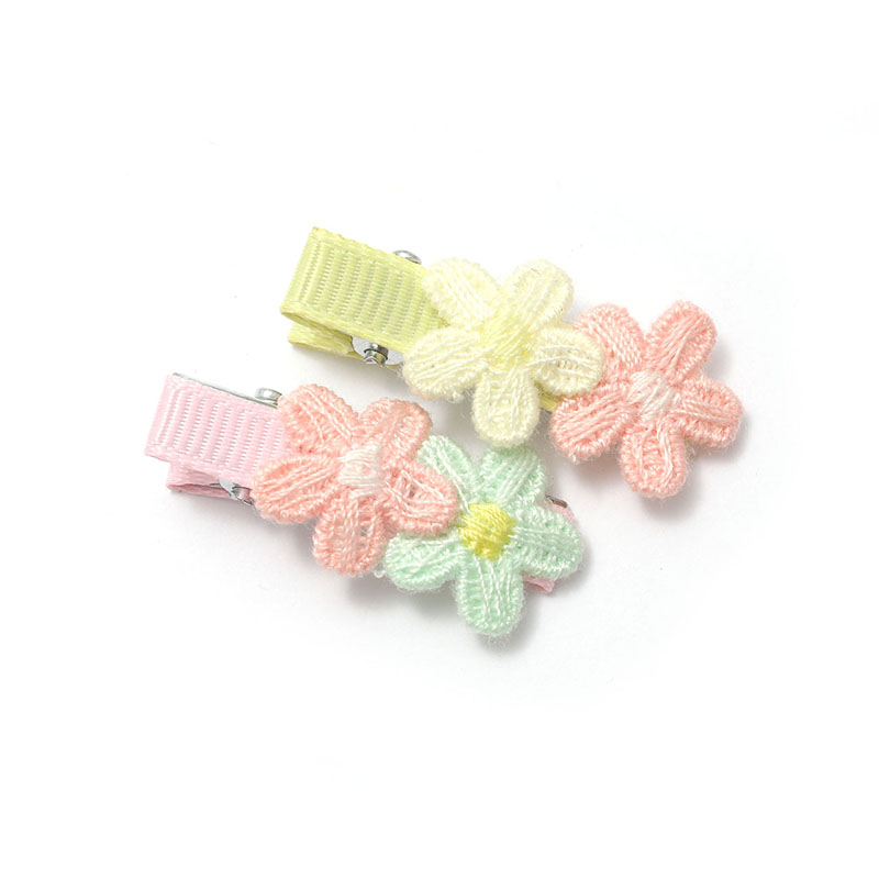ヘアーピン お花レース 2個セット マカロンカラー B20 グログラン