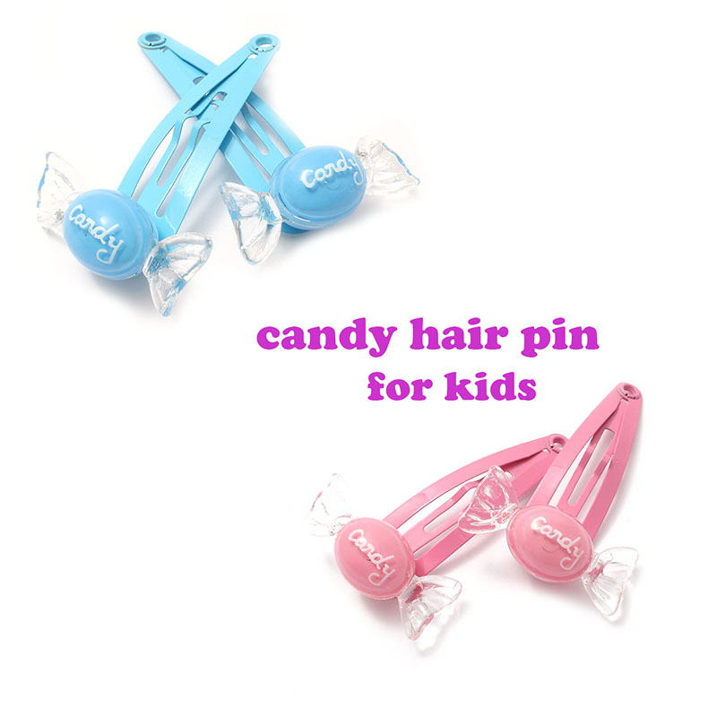 ぱっちんピン ヘアピン キッズ 2本セット B22- キャンディ パステル
