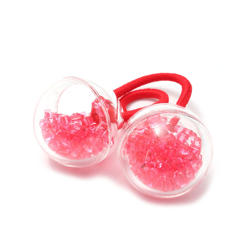 ヘアゴム キッズヘアゴム C25-12 ボール 両付き クリアカプセル ビーズ