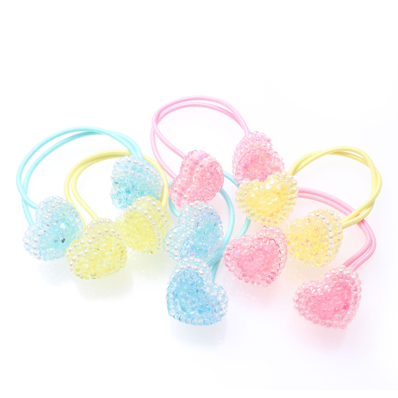 ヘアゴム ハート C25-70 キッズヘアゴム キラキラ 子供 ヘア