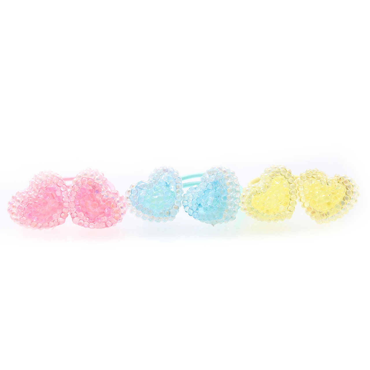 ヘアゴム ハート C25-70 キッズヘアゴム キラキラ 子供 ヘア