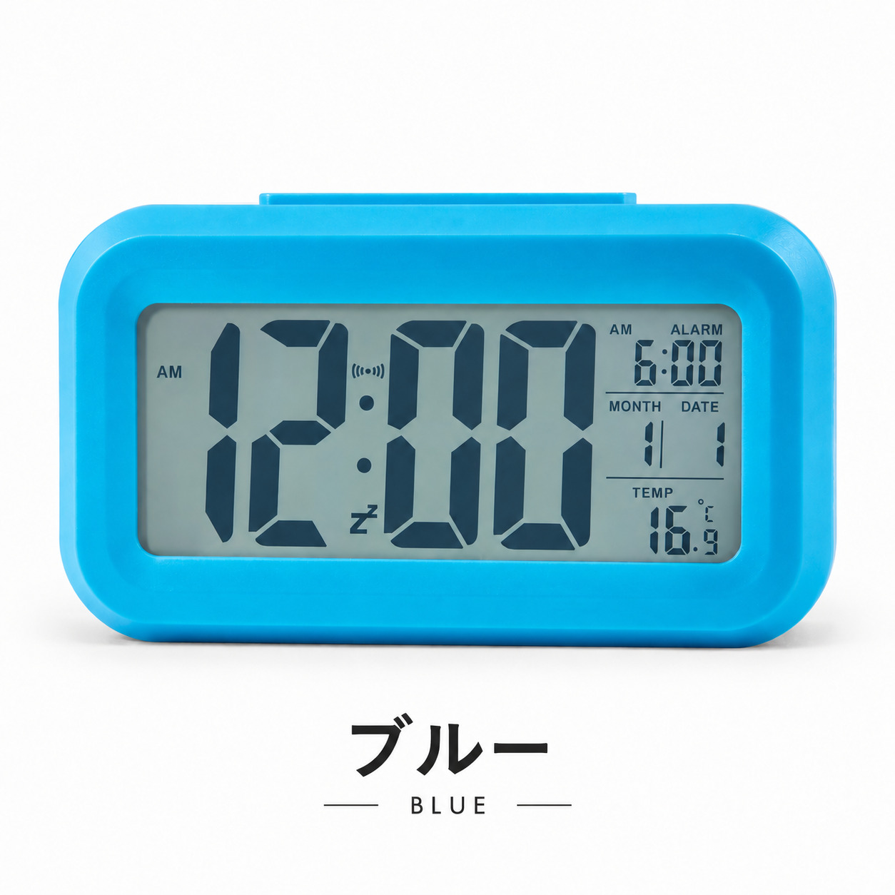 レトロデザイン　デジタル置時計 青色表示 目覚まし時計 大音量 こども おしゃれ デジタル スヌーズ 子供 子ども