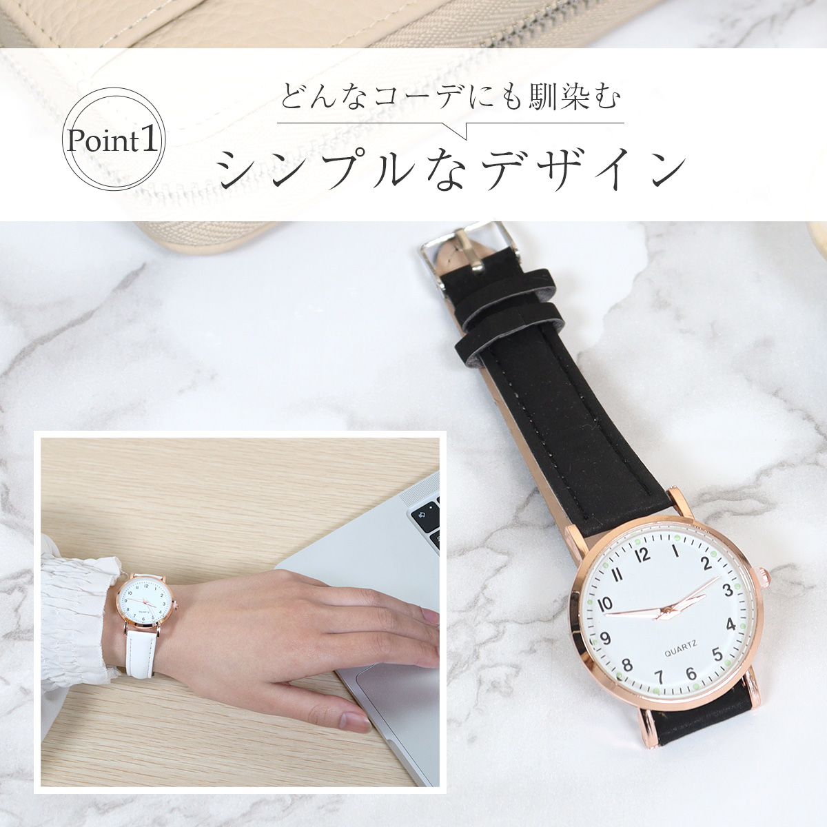 腕時計 レディース 安い 生活防水 光る おしゃれ 可愛い かわいい アナログ シンプル 文字盤 針 小さい 小さめ 韓国 黒 白 赤 緑 青 赤 20代 30代 40代 50代 | ブランド登録なし | 10