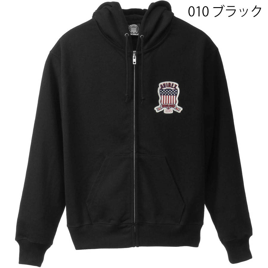 アビレックス ジップアップパーカー Avirex 7836931001 Signature Varsity Logo Zip Parka シグナチャー バーシティ ロゴ メンズ アヴィレックス Avirex | AVIREX | 01
