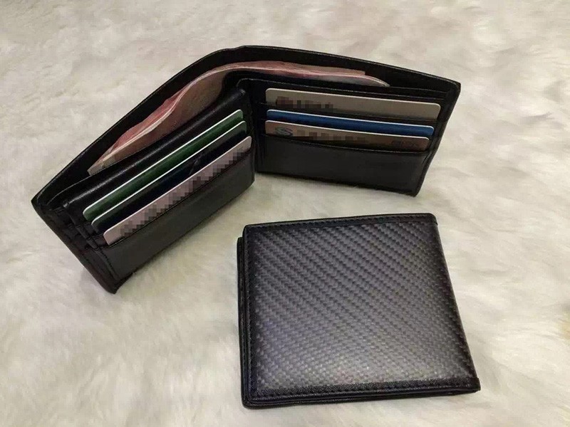 リアルカーボン 本革 レザー 財布 サイフ ウォレット 小銭入れ お