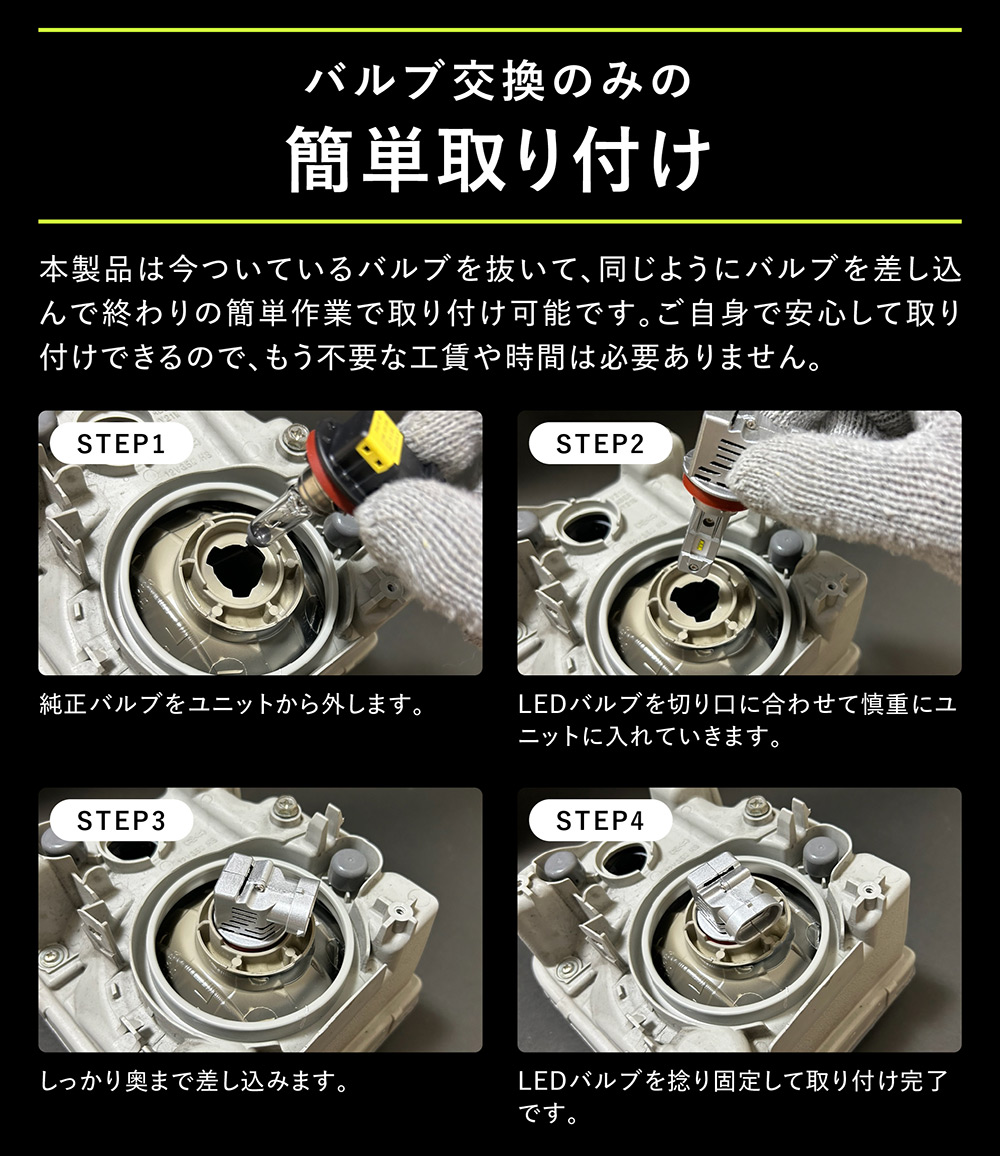 公式」 ムーヴ L150S/L160S系 ~ フォグ LED化 LEDバルブ H8 H11 H16