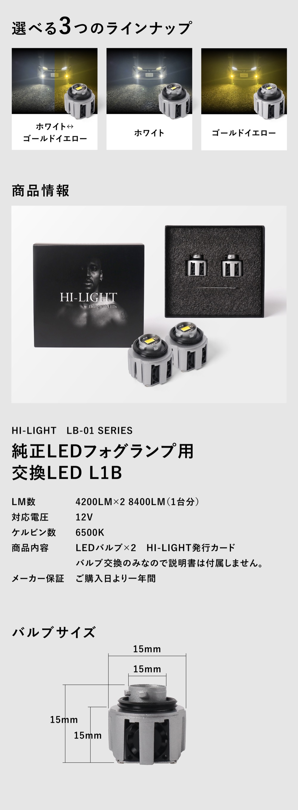 公式」 ハイゼットトラック ~ S500P/S510P L1B フォグランプ 純正LED用