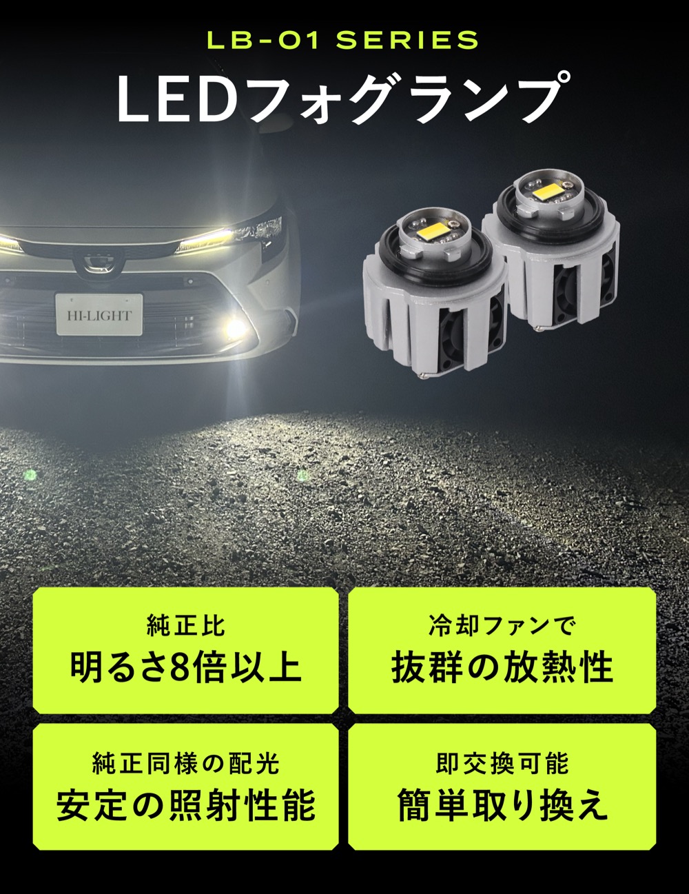 公式」 プリウス 50系 H30.12~ ZVW5# L1B フォグランプ 純正LED用 交換