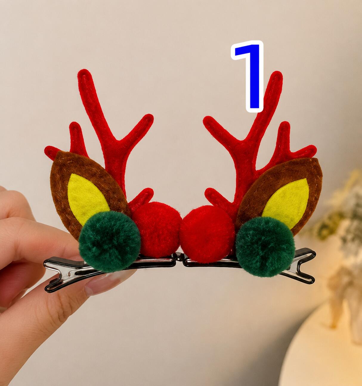 クリスマス ヘアクリップ 新発売セール トナカイ 2個セット キッズ