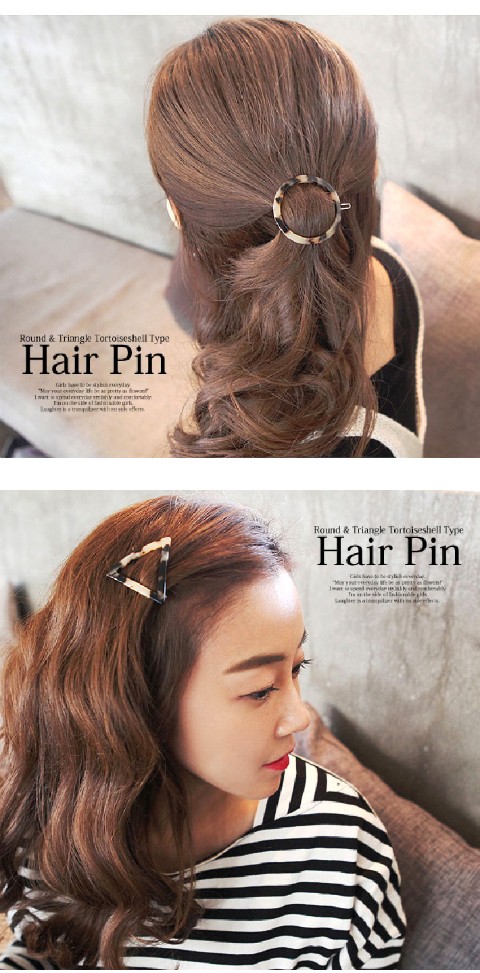 ヘアピン 丸と三角形べっ甲タイプヘアピンヘアアクセサリー :10000199:soreado-hiatariryoukou 通販  