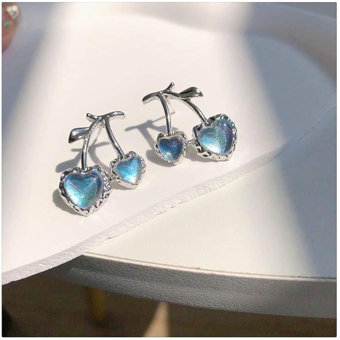 ピアス ブルーチェリーシルバーピアス 新発売セール 大人 かわいい