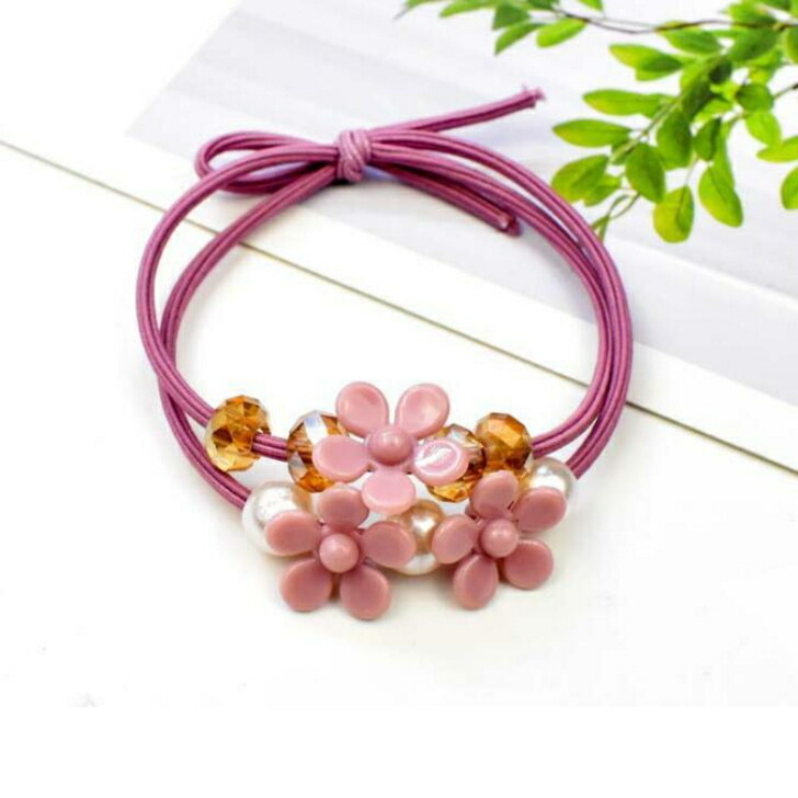 レジンヘアゴム ビジュー　ピンク　春夏　大ぶり　花形　2 レジンヘアゴム ビジュー ピンク 春夏 大ぶり 花形 2 blaze-japan_dpy