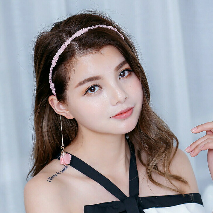 【大人カワイイパール付き♪】CHANEL カチューシャ カチューシャ フラワーとパールビーズチャーム付きデザイン
