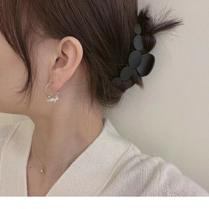 ヘアクリップ びっくり価格！定番デザイン4点セットブラック