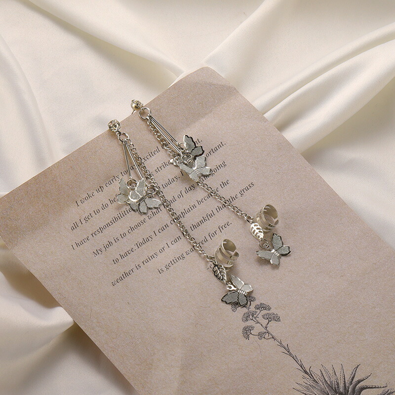 ピアス トリプルバタフライシルバーピアス 蝶 おとな かわいい