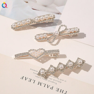 ✨秋冬 ふわふわ アンティーク ビーズ ヘアクリップ ✨大人可愛い ヘアピン BLAZE ヘアクリップ ヘアピン セット ストレート ビーズ ゴールド 全3