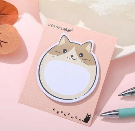 付箋 まんまるねこちゃん付箋 1枚220円 ふせん メモ 伝言 文房具