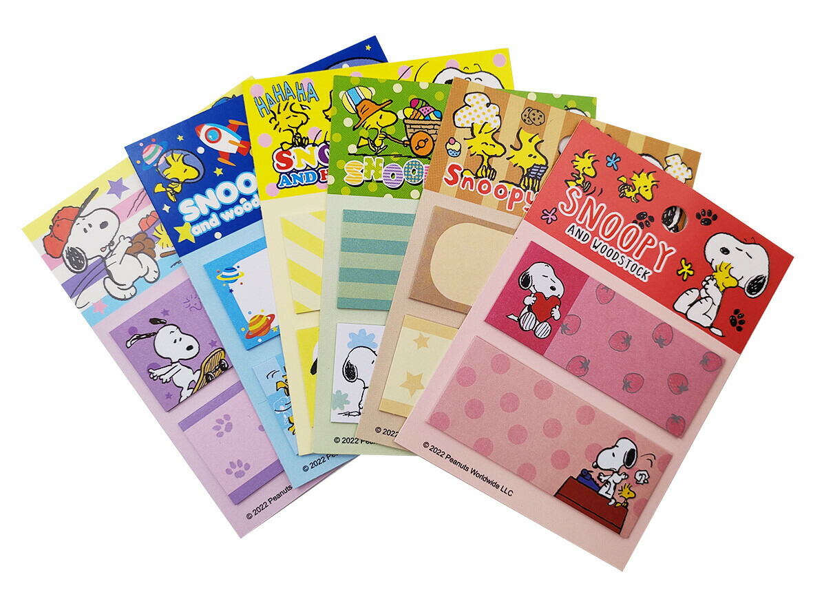 付箋 6点セットかわいいスヌーピー付箋 送料無料 ふせん メモ 連絡